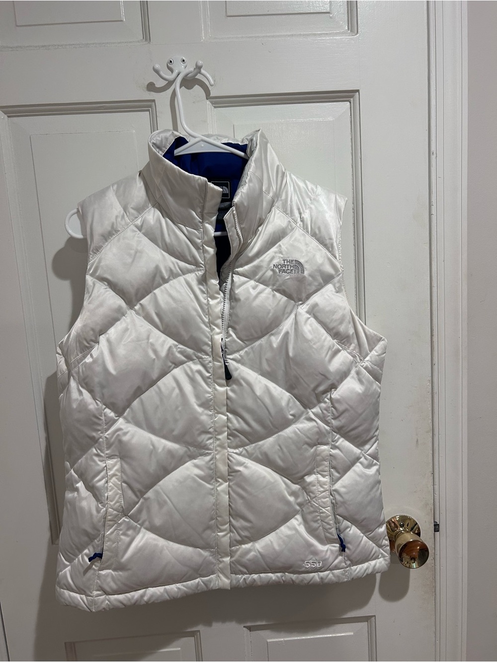 The North Face White 550 Aconcagua Quilted Down Vest